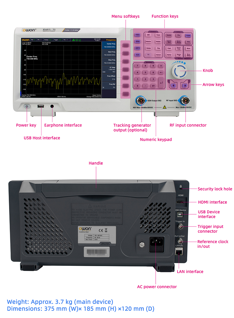 Analizador de espectro de 9 kH - Spectrum Analyzer Tracking Generator 1.5Ghz reseña y precio
