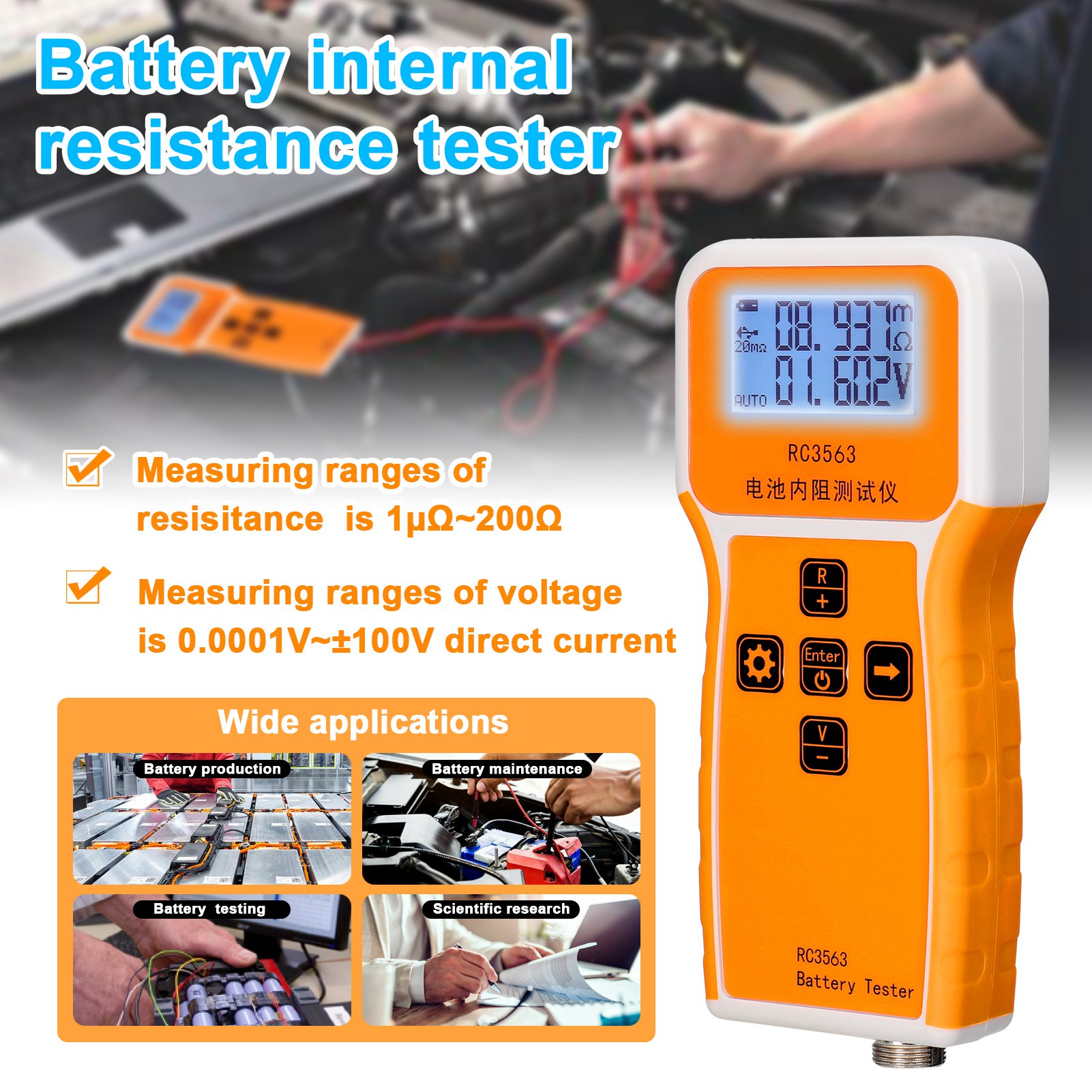 Comprobador de resistencia int - Battery Internal Resistance Tester Four Wire reseña y precio