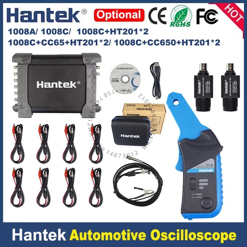 Hantek 1008c: instrumento de d - Automotive Diagnostic Oscilloscope 8 Channel reseña y precio