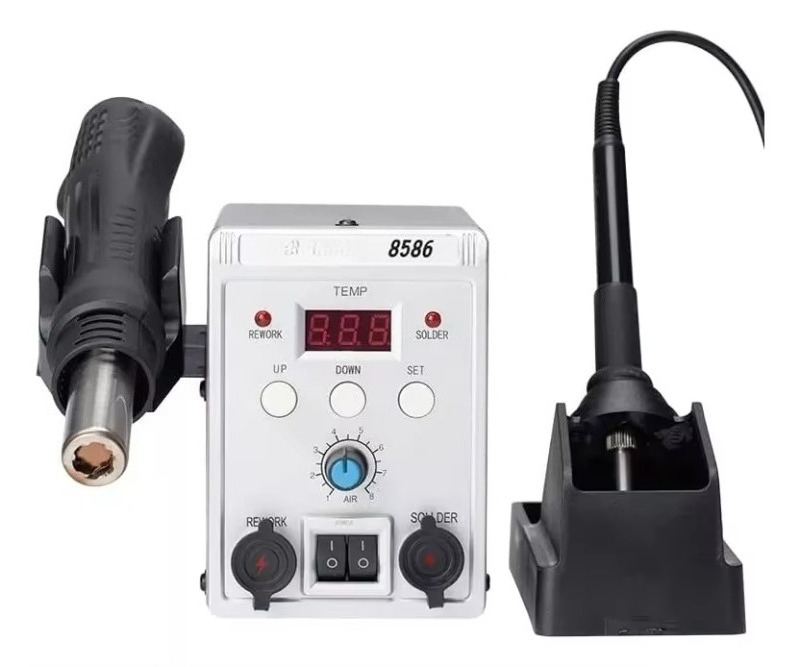 Estación de soldadura con aire - Smd Rework Station Hot Air Soldering 2 In 1 reseña y precio